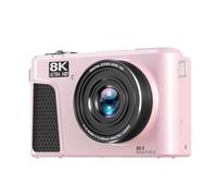Elprico 8K Digital Camera, 88MP Autofocus Vlogging Camera with 18x Digital Zoom & WiFi, Point and Shoot Camera with 3.0 Inch Flip Screen for YouTube Live Streaming (Roseate)