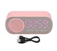 Elprico Bluetooth Alarm Clock, HIFI Speaker FM Radio Digital Clock USB Charging Built in 1600mAh Battery with LED Mirror Screen