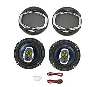 Elprico Car Coaxial Speakers, 6.5 Inch Car Sound Speaker 90dB 4 Ohms 600W Treble Bass Car Loudspeaker for All Car Sound Systems