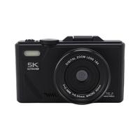 Elprico Compact WiFi Camera with 75MP, 5K Ultra HD Video, AI Autofocus, Smile Detection, and 18X Digital Zoom, for Travel, Vlog, and Anti Shake Photography (Black)