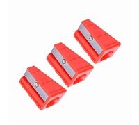 Elprico Cue Tip Trimmer 3pcs Portable Mini Billiard Tool for Daily Maintenance, Durable Metal, Red/Black, 2.5x4cm (Red)