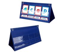 Elprico CVC Word Alphabet Learning Pocket Chart, Sight Words Flash Cards for Kindergarten, Phonics Games Blending Board for Kid Building Reading and Spelling Education