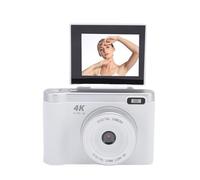 Elprico Digital Camera for Photography,1080P 12MP Vlogging Camera for YouTube with 2.8" 180° Flip Screen,8X Digital Zoom Point and Shoot Camara with AI Anti-Shake for Photography (White)