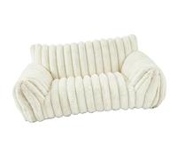 Elprico Dog Couch Bed for Cats and Small Dogs, Warm Soft Pet Sofa with Backrest, Ergonomic Comfort for All Seasons, Cozy Design for Indoor Use (L 90 * 65 * 20cm)