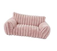 Elprico Dog Couch Bed for Cats and Small Dogs, Warm Soft Pet Sofa with Backrest, Ergonomic Comfort for All Seasons, Cozy Design for Indoor Use (S 60 * 45 * 20cm)