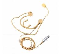 Elprico Dual Earhook Headset Microphone, Omnidirectional Condenser Headworn Mic with 3 Pin XLR Cable, for Wireless System Body Pack Transmitter
