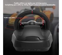 Elprico Gaming Racing Wheel, 270° Sim Driving Steering Wheel with Hall Linear Pedals and Manual Shifter, 3 Adjustable Sensitivity Levels, for PC Console