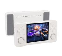 Elprico Handheld Game Console,3.5 Inch HD Screen Retro Gaming Console Classic Games with Multiple Emulators,4000mAh Battery Rechargeable Pocket Video Gaming Player for Home Travel (White)