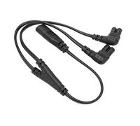 Elprico IEC320 C8 to C7 Y Split Power Cable Insulated PVC Cord 1 In 2 Out for Desk Lamp Laptop Adapter