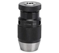 Elprico Keyless Drill Chuck, 1-10mm B12 Self Tighten, Automatic Locking, CNC Lathe Parts, Compatible with Drilling Machine, Milling Lathe, Alloy Steel, 10mm, 1/2-20 UNC