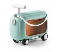 Elprico Kids Ride On Luggage, Rideable Toddler Carry On Suitcase 55 Lbs Capacity 90 Degree Folding Pedal with Handle and Strap, for Travel