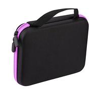 Elprico Large Capacity Essential Oil Storage Case, Lightweight 63 Slots Organizer for Aromatherapy on the Go, Design (Purple)