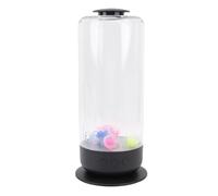 Elprico LED Jellyfish Lamp, 7 Color Changing Desk Aquarium with 4 Realistic Jellyfish, Quiet Sensory Mood Light for Relaxation, USB Night Light for Kids Bedroom & Home Decor (Black)