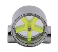 Elprico Flow Meter Indicator,G1/4" Tungsten Alloy Standard Female to Female Thread Computer Water Cooling Flow Indicator