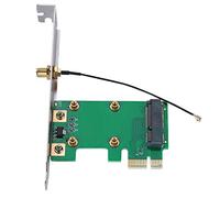 Elprico Mini PCI-E to PCI-E Riser Extender Adapter Card with Full Height Baffle for Desktop PC SSD WLAN WWLAN Network Card Conversion