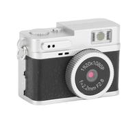 Elprico Mini Retro Digital Camera,1080P Vintage Style Point and Shoot Vlogging Camera with LED Flash Light,Compact & Portable,128GB Card Included,Ideal for Beginners,Teens,Kids and (black)