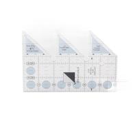 Elprico Non-Slip-Acrylic LINEAL Networks Double Strip LINEAL Transparent Cutting Instructions for Quilt, User-Friendly Quilt Linal and Templates for Designers and Tailors, Ideal Tools for Sewing (45