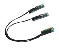 Elprico PCIe 4.0 X16 to SFF 8654 X2 Adapter Cable, Gen 4 Split Extender Card with Plug and Play Function for Computer Motherboards Expansion