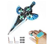 Elprico Remote Control Flying Sword, Gesture Sensing RC Airplane with LED Lights, Lightweight Foam Glider with Stable Flight for Kids and Adults (Blue)