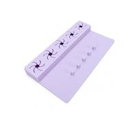 Elprico Silicone Nail Polish Holder Mat - Anti-Spill Manicure Hand Rest | Features petal bottle slots to prevent spills, built-in finger separators, and flexible washable silicone for home or DIY.