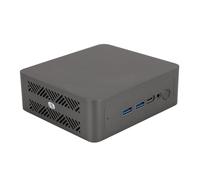 Elprico Small Desktop Computer, 6E 2666MHz DDR4 Grey Color Dual Screen Energy Saving Small PC (GB Plug 8GB+256GB)