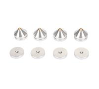 Elprico Speaker Isolation Feet Pads, Amplifier Spike Isolation Feet Mat for Turntable Subwoofer Speaker Amps, Enhance High Frequencies Line Texture, Isolate Vibrations, CD DVD Players (Silver)