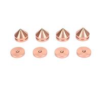 Elprico Speaker Isolation Feet Pads, Amplifier Spike Isolation Feet Mat for Turntable Subwoofer Speaker Amps, Enhance High Frequencies Line Texture, Isolate Vibrations, CD DVD Players (Rose Gold)