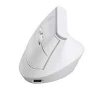 Elprico Vertical Mouse, Wireless Bluetooth Ergonomic Mouse, Dual-Mode (BT5.2 & USB 2.4G), Quiet Clicks, 3 Adjustable DPI (800/1200/1600), Compatible with Wins 7/8/8.1/10/11, OS X, Android (White)