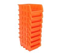 Elprico Wall Mounted Storage Bins, 8 Plastic Bins & 3 Racks Plastic Tool Organizer for Garage Storage, Screws, Nuts, Bolts, Small Hardware Parts, Orange