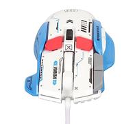 Elprico Wired Gaming Mouse, 10 Button Macro Programmable, 13 RGB Lighting Modes, 12800dpi, Mechanical Micro Switch, Fast Rebound, 6 Speed Adjustable DPI for Gaming and Office (White)