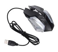Elprico Wired Optical Gaming Mouse with 7-Color Breathing Light for Fast Computer Operation for Gamers and Office Workers (Black)
