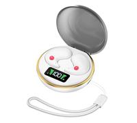 Elprico Wireless Sleep Earbuds Invisible,Bluetooth 5.3 Mini Touch Control Sleeping Earbuds for Side Sleepers Small Ears Canal,Discreet In-Ear Tiny Earphones Women Men for Work (White)