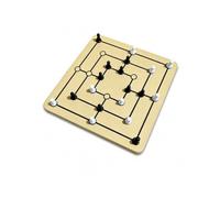 Elprico Wooden Nine Men's Morris Strategy Board Game Set - 9.45 Inch