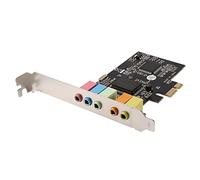 Elqater PCIe Sound Card PCI-E X1 CMI8738 Chip 32/64 Bit Sound Card Stereo 5.1 Channel Desktop Built-in Sound Card for PC