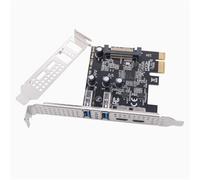 Elqater Type C USB 3.2 Gen1 5Gbps PCIE Card Adapter PCI Express Board 2xUSB A Port+2xType-C Port/USB3.2 PCI-E Expansion Card