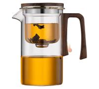 Elqubkan With Magnetic Filtering, Automatic Tea Separation, Slim Design, Glass Teapot for Office Use