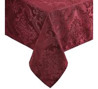 Elrene Damask Tablecloth, Polyester, Cranberry, 60" x 120"