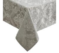 Elrene Damask Tablecloth, Polyester, Silver, 60" x 144" Oblong/Rectangle