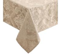 Elrene Damask Tablecloth, Polyester, Taupe, 60" x 144" Oblong/Rectangle