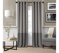 Elrene Home Fashions 26865874716 Room Darkening Grommet Window Curtain Drape Panel, 52" x 95", Gray, 52"x95"