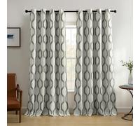 Elrene Home Fashions 26865901269 Blackout Room Darkening Grommet Linen Window Curtain Drape Panel, 52" x 95", Slate Gray, 52" W x 95" L (Pack of 1)