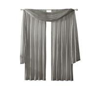 Elrene Home Fashions Athena Faux Crushed-Silk Window Curtain Panel and Valance Set, 52"x108" (2 Panels) & 1 Valance, Sterling