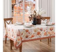 Elrene Home Fashions Autumn Blooms Floral Fall/Harvest/Thanksgiving Rectangle Wrinkle Resistant Tablecloth, 60"x84"