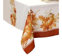 Elrene Home Fashions Autumn Pumpkin Grove Fall Tablecloth, Seasonal Dining-Table Cover, 60"x120" Rectangle