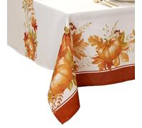 Elrene Home Fashions Autumn Pumpkin Grove Wrinkle Resistant Tablecloth, 60"x102" Rectangle, Multi Color