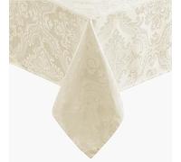Elrene Home Fashions Caiden Elegance Damask Waterproof, Stain & Wrinkle Resistant Fabric Tablecloth, 60" x 102" Oblong/Rectangle, Ivory