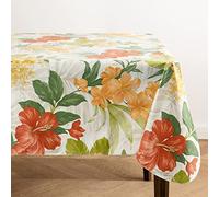 Elrene Home Fashions Callisto Tropical Floral Water and Stain Resistant Vinyl Indoor/Outdoor Tablecloth with Flannel Backing, 60"x102" Rectangle