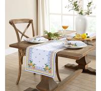 Elrene Home Fashions Capri Lemon Mediterranean Spring/Summer Fabric Table/Console Runner, 13"x70"