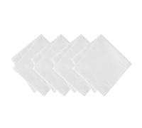 Elrene Home Fashions Continental Solid Texture Water and Stain Resistant Fabric Dining Napkins, Set of 4, 17"x17", White