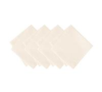 Elrene Home Fashions Continental Solid Texture Water and Stain Resistant Fabric Dining Napkins, Set of 4, 17"x17", Ivory